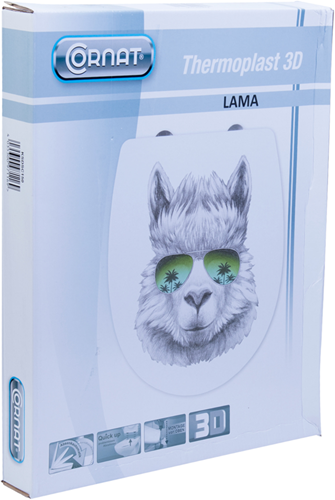 Afbeelding laden in galerijviewer, Cornat wc-bril thermoplast sc lama 3d xx - ksdsc150
