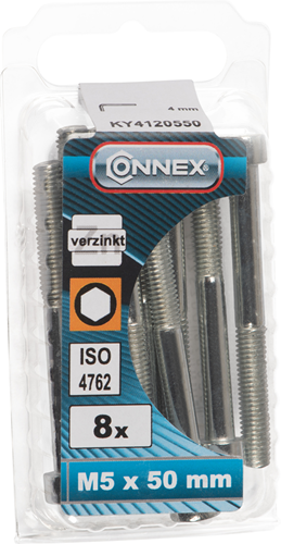 Afbeelding laden in galerijviewer, Connex binnenzeskantbout cy m5x50 8st vz - ky4120550
