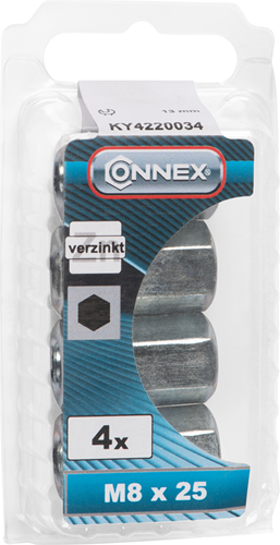 Afbeelding laden in galerijviewer, Connex verbindingsmoer (6k) m8x25 4st vz - ky4220034