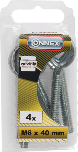 Afbeelding laden in galerijviewer, Connex oogbout m6x40 4st vz - ky5000640