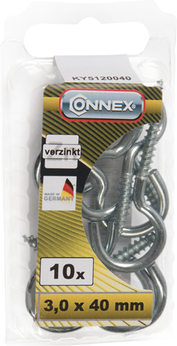 Afbeelding laden in galerijviewer, Connex haakschroef 3.0x40 10st vz - ky5120040