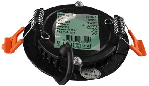 Afbeelding laden in galerijviewer, Enzo led panel downlight 3w 4000k incl. driver zwart - led2602