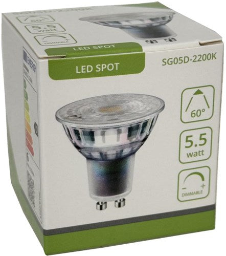 Afbeelding laden in galerijviewer, Enzo led spot gu10 230v 5,5-50w 60gr 2200k dimbaar - led0680