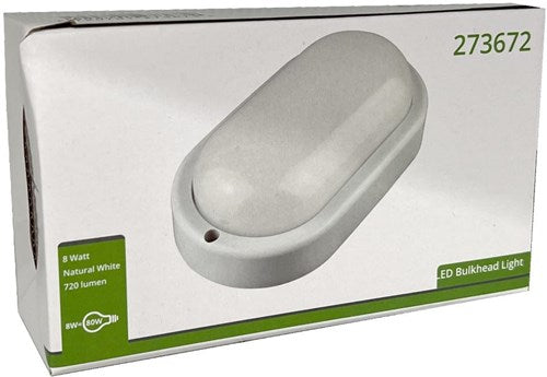 Afbeelding laden in galerijviewer, Enzo led wandlamp 8w ovaal bulkhead wit 4000k - 5082100