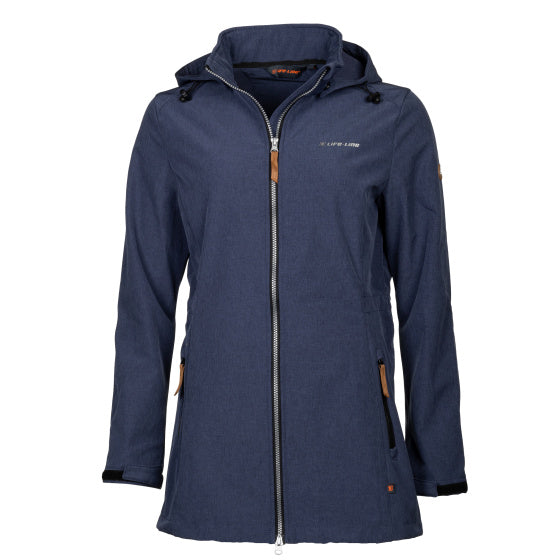 Afbeelding laden in galerijviewer, Life line Kya softshell parka dames donkerblauw maat 4XL