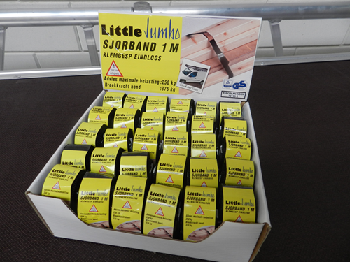 Afbeelding laden in galerijviewer, Little jumbo sjorband | 25 mm | gesp | zwart | 1,0 m | eindloos - 1825200100