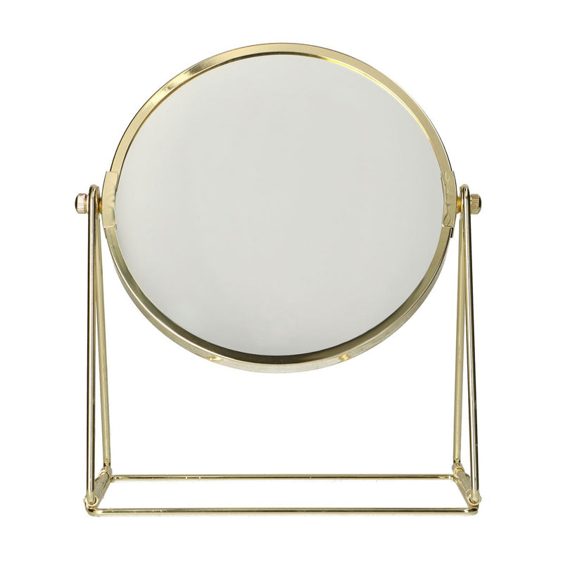 Afbeelding laden in galerijviewer, Lsp spiegels spiegel op frame voet goud 22cm 3x vergrotend