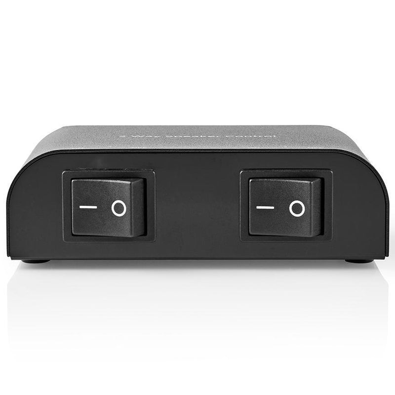 Afbeelding laden in galerijviewer, Nedis luidsprekerschakelaar | 2 poorten | schroefklem | zwart