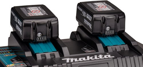 Afbeelding laden in galerijviewer, Makita accessoires 18v li-ion accu starterset 198091-4 (4x bl1860b 6.0ah) + duolader dc18rd in mbox - 198091-4