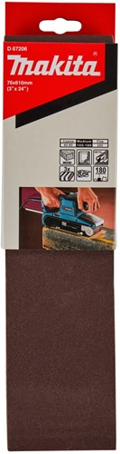 Afbeelding laden in galerijviewer, Makita accessoires d-67206 | schuurband | red k180 | 76x610 | 3 stuks - d-67206