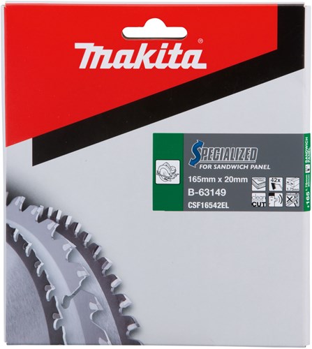 Afbeelding laden in galerijviewer, Makita accessoires makita cirkelzaagblad voor sandwichpaneel | specialized | ø 165mm asgat 20mm 42t - b-63149