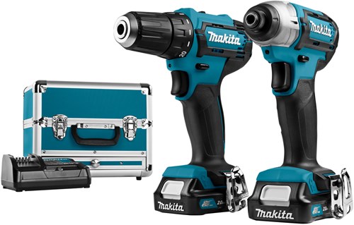 Afbeelding laden in galerijviewer, Makita clx224sax1 comboset - accuboor df333 + slagschroever td110 12v 2.0ah li-ion - clx224sax1