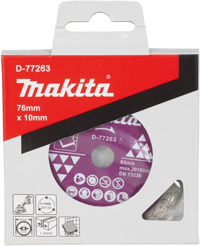 Afbeelding laden in galerijviewer, Makita accessoires diamantschijf 76x10x1,4mm - d-77263