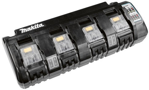 Afbeelding laden in galerijviewer, Makita dc18sf oplader met 4 poorten welke 2 accu's tegelijk oplaadt - 196426-3