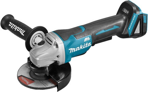Afbeelding laden in galerijviewer, Makita 18 v haakse slijper 125 mm dga505zj (blauw zwart, accu's en lader niet inbegrepen | in mbox | veiligheidsschakelaar)