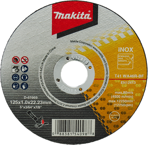 Afbeelding laden in galerijviewer, Makita accessoires makita doorslijpschijf 125x1,0mm rvs - d-65969-50