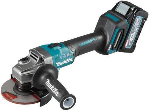 Afbeelding laden in galerijviewer, Makita ga005gm201 40v max haakse slijper 125 mm 4,0 ah accu (2 st), lader, mbox - ga005gm201