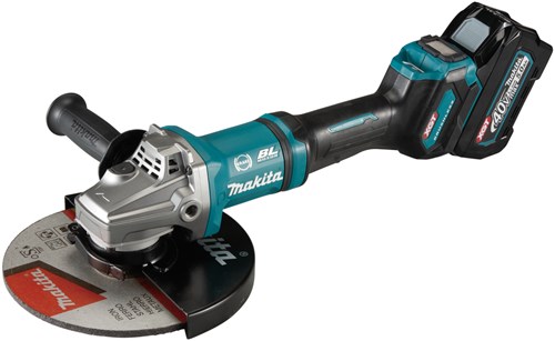 Afbeelding laden in galerijviewer, Makita ga038gt203 | accu haakse slijper | 230mm | 40v max | 5.0ah | met veiligheidsschakelaar - ga038gt203