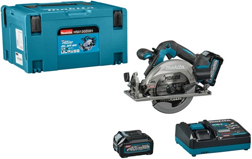 Afbeelding laden in galerijviewer, Makita hs012gd201 | 40 v max | accu cirkelzaag | 165 mm | 2 x 2.5 ah accu + snellader | in mbox hs012gd201