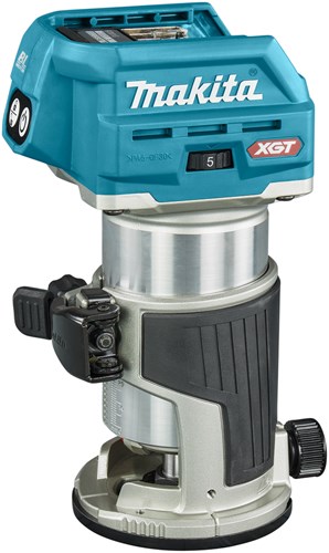 Afbeelding laden in galerijviewer, Makita rt001gz10 boven- en kantenfrees | 40 v max | zonder accu's en lader | incl. diverse voeten | in mbox - rt001gz10