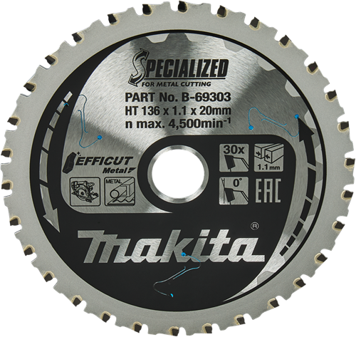 Afbeelding laden in galerijviewer, Makita accessoires makita zaagblad ffcut 136x20x1,1 30t 0g - b-69303