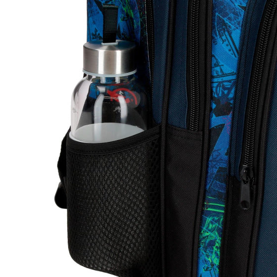 Afbeelding laden in galerijviewer, Marvel On The Warpath rugzak junior 13,7 liter donkerblauw zwart