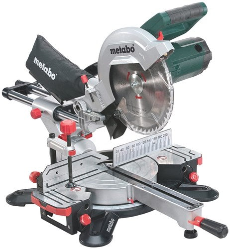 Afbeelding laden in galerijviewer, Metabo afkortzaag kgs 254 m met trekfunctie | nieuw model + ksu 251 onderstel - 690967000