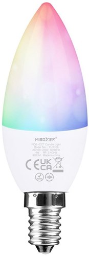 Afbeelding laden in galerijviewer, Mi-light miboxer rgb-cct led e14 kaars 4w rf 2.4g - led0214