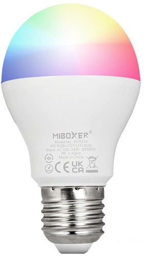 Afbeelding laden in galerijviewer, Mi-light miboxer rgb-cct led e27 gls 6w rf 2.4g - led0217
