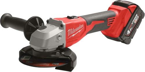 Afbeelding laden in galerijviewer, Milwaukee m18 blsag125x-402x | m18™ koolborstelloze 125mm haakse slijper met schuifschakelaar (2x 4.0ah accu's) - 4933492644