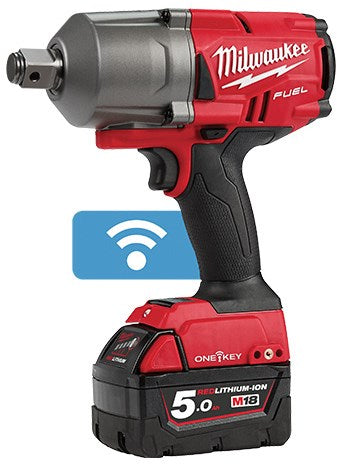 Afbeelding laden in galerijviewer, Milwaukee m18 onefhiwf34-502x | fuel one-key accu slagmoersleutel 18v 3 4 1627nm in hd box (2x 5.0ah accu + m12-18 fc lader) - 4933459730