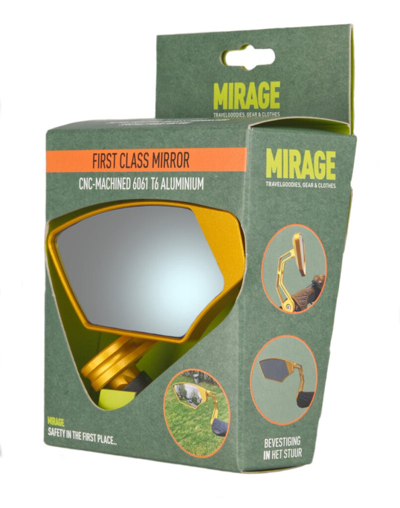 Afbeelding laden in galerijviewer, Mirage spiegel barend first class,dimmend glas, goud, links