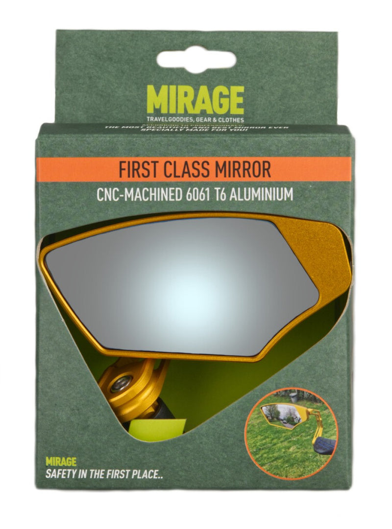Afbeelding laden in galerijviewer, Mirage spiegel barend first class,dimmend glas, goud, links