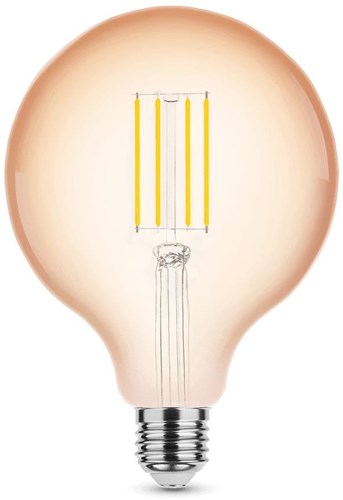 Afbeelding laden in galerijviewer, Enzo modee led globe g125 e27 4-28w 1800k filament amber dimbaar - led7490