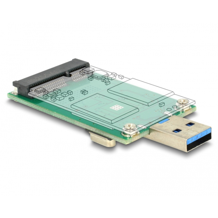 Afbeelding laden in galerijviewer, Converter usb 3.0 a stekker > msata delock