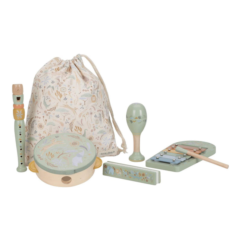 Afbeelding laden in galerijviewer, Little dutch safari friends muziekset green fsc