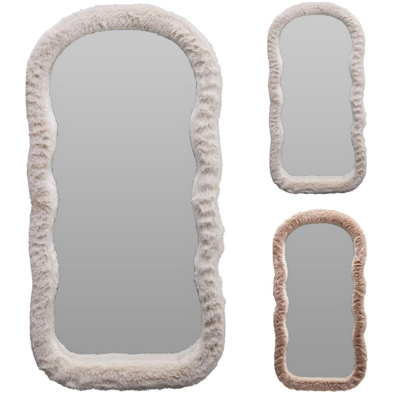Afbeelding laden in galerijviewer, Home styling spiegel groot bont 2assorti kleur