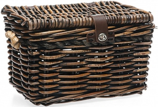 Afbeelding laden in galerijviewer, fietsmand Melbourne 24 liter 38 x 27 cm rotan bruin