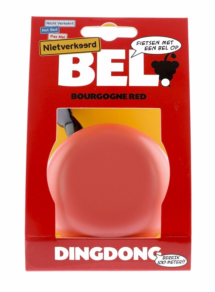 Afbeelding laden in galerijviewer, Nietverkeerd bel 80mm Ding Dong bourgogne red