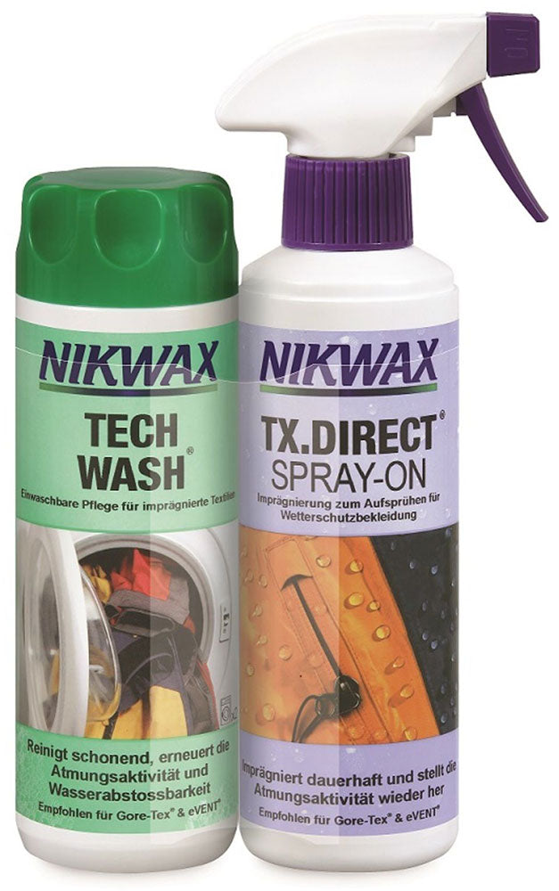 Afbeelding laden in galerijviewer, Nikwax tech wash + tx-direct spray - detergents