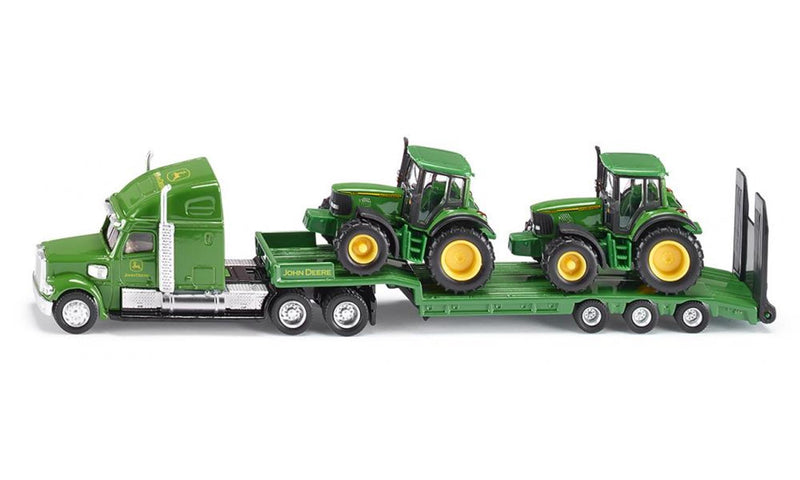 Afbeelding laden in galerijviewer, Siku 1837 dieplader met john deere tractors 1:87