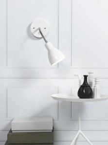 Afbeelding laden in galerijviewer, Enzo nordlux wandlamp e14 cyclone wit met schakelaar - 4800442