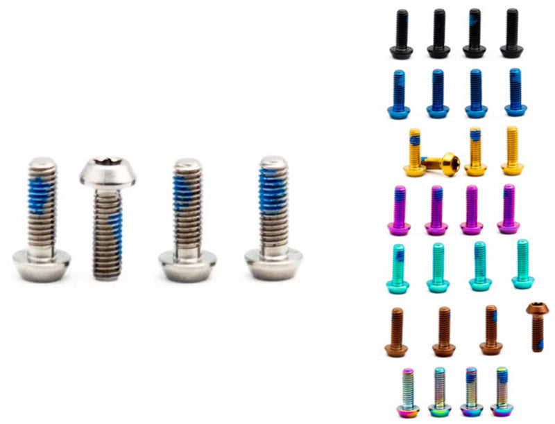 Afbeelding laden in galerijviewer, Oak components titanium screws m3x9 for sram lever bearings hope cover (4 pieces)