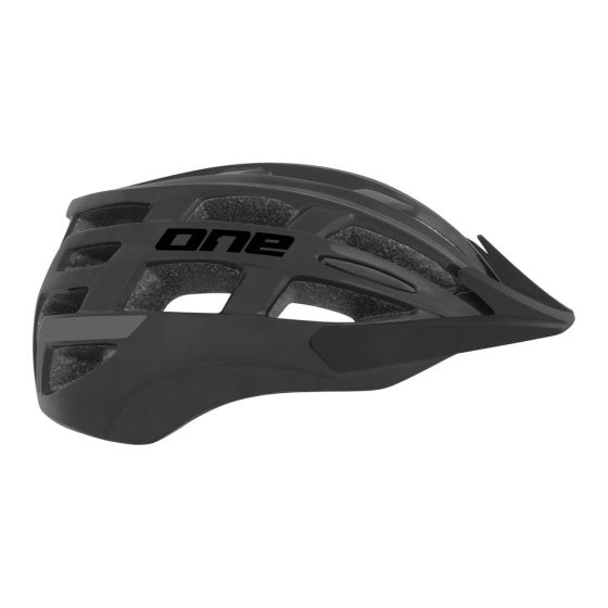 Afbeelding laden in galerijviewer, One mtb sport fietshelm zwart maat l (57-61 cm)