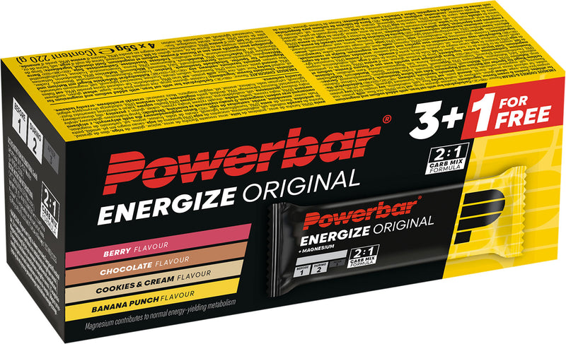 Afbeelding laden in galerijviewer, Powerbar energize original bar multiflavour 3+1 best before date 02 26