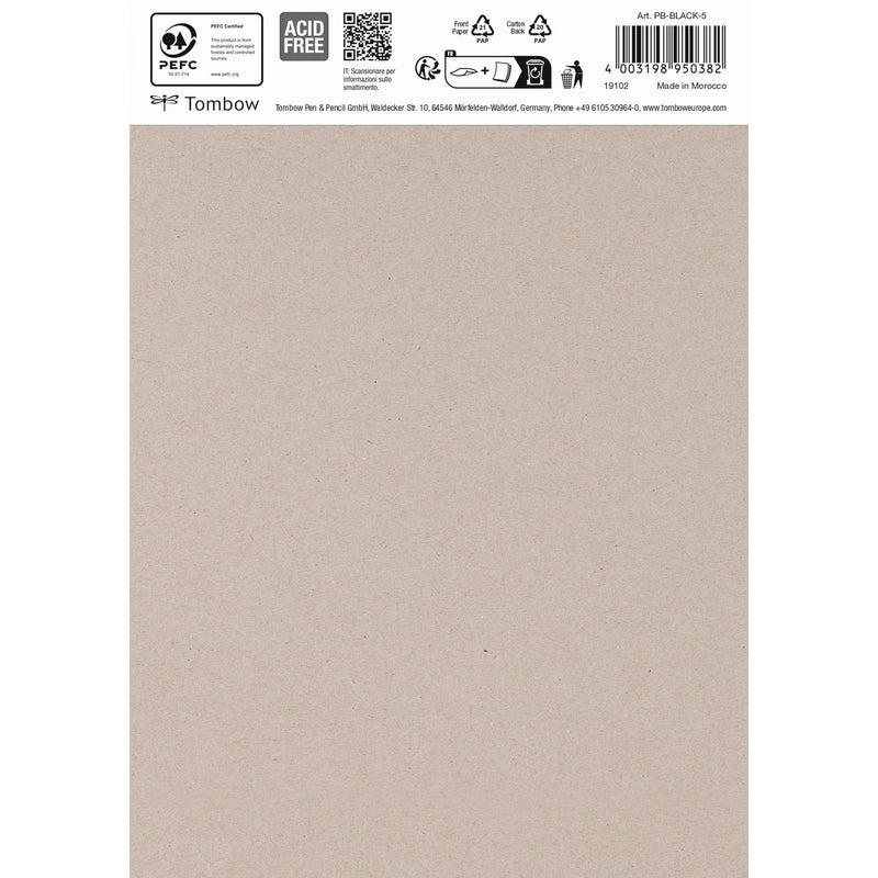 Afbeelding laden in galerijviewer, Tombow • black paper din a5 (14,8 x 21 cm), 15 sheets, 250 g m² (120 lbs), black
