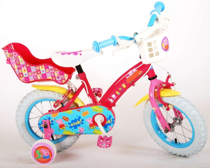 Afbeelding laden in galerijviewer, Peppa Pig Kinderfiets - Meisjes - 12 inch - Roze - Twee handremmen