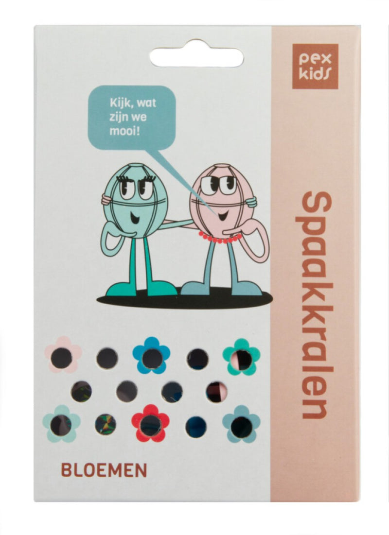 Afbeelding laden in galerijviewer, Bicycle sprak kralen Pexkid's Flowers gesorteerd 4-kleurig (12 stuks op kaart)