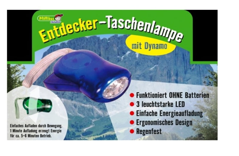 Afbeelding laden in galerijviewer, Pfiffikus zaklamp met dynamo (2 ass.)