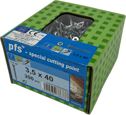 Afbeelding laden in galerijviewer, Pgb-europe pfs+ | spaanplaatschroef pfs+ vzk-t ø 3,5x40 zn - pfwvtv001003500403